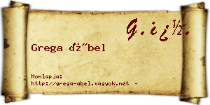 Grega Ábel névjegykártya